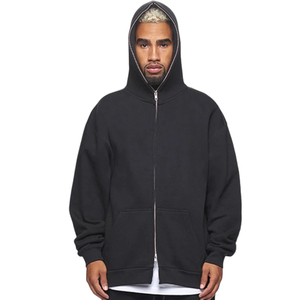 Nouveauté : sweat à capuche oversize imprimé en 3D, coupe intégrale, fermeture éclair, coupe-vent, respirant, uni, pour l'hiver - Product Image 6