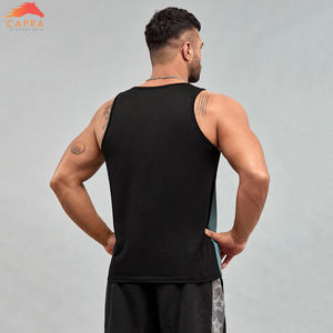 Débardeur de sport personnalisé pour homme, tricoté, brodé, sans manches, respirant, style décontracté, pour la musculation - Product Image 3
