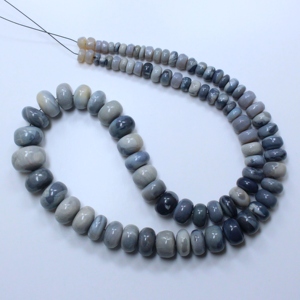 Lightning Ridge Black Opal Perles en forme de rondelle lisse Pierres précieuses d'opale australienne Perles d'opale noire faisant des bijoux 14''Inch 4X12MM - Product Image 1