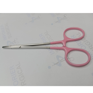Soporte de aguja de acero inoxidable de alta calidad, abrazadera de sutura reutilizable, instrumentos quirúrgicos, herramientas médicas hemostáticas rectas curvas - Product Image 4