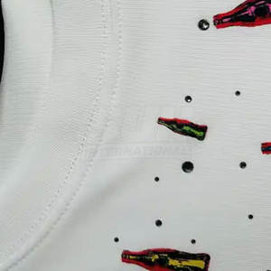 Camiseta de Hombre con Pedrería, Cómoda, de Secado Rápido, Transpirable, Ecológica, 100% Algodón, Corte Holgado, Diseño Sólido, Alta Calidad, Precio Bajo - Product Image 5