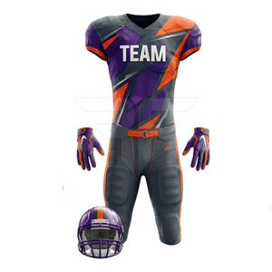 Tenue d'équipe légère de football américain pour adulte, style sergé, short 100 % polyester, antibactérien, séchage rapide - Product Image 1