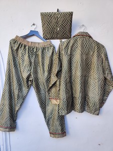 Conjunto de pijama Sari de poliéster ligero para mujer, ropa de dormir hecha a mano con cintura elástica para comodidad elegante para Primavera Verano - Product Image 5