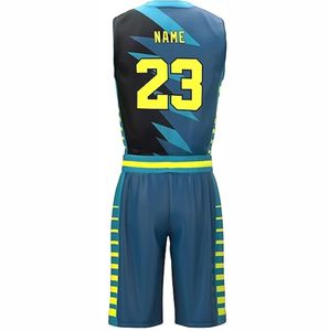 Uniforme de basket-ball sans manches respirant conçu sur mesure ensemble de vêtements de sport de grande taille à quantité minimale de commande basse pour l'été - Product Image 3