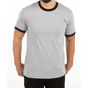 T-shirt de sport à col rond en coton 100% personnalisé avec logo imprimé, à la mode, pour hommes, décontracté, à manches courtes, pour l'extérieur - Product Image 5