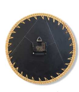 Reloj de pared de ratán sostenible de nuevo diseño con carcasa, reloj redondo personalizado para decoración del hogar/regalo especial, venta al por mayor - Product Image 4