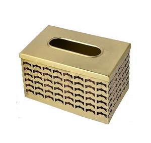 Fabriqué à la main or poli porte-serviettes boîte à mouchoirs en métal porte-papier de bureau de table porte-mouchoirs en métal pour Restaurant - Product Image 1