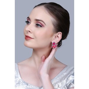 Design 311 Red Drop <b>Earrings</b> Fashionable Statement Accessory - Product Image 4