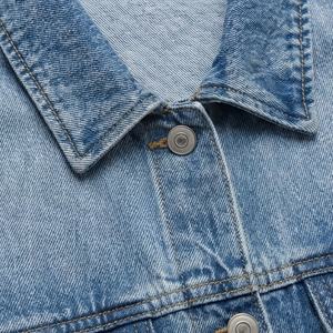 Chaqueta Vaquera Regular para Hombre, Manga Larga, Transpirable, con Botones en el Dobladillo, Chaquetas Vaqueras Casuales, Abrigo de Moda Urbana de Invierno, Personalizable - Product Image 4