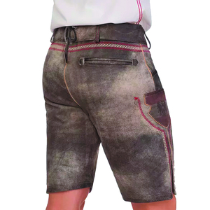 Classic <b>Brown</b> Suede Leather Bavarian <b>Short</b> Lederhosen For <b>Men</b> Traditional German Outfit Oktoberfest 2025 - Product Image 5