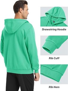 Sudadera con capucha de lana de algodón informal con cremallera para hombres y mujeres chaqueta de abrigo cálida de gran tamaño - Product Image 5