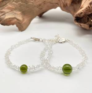 100% Genuine Moldavite Round Beaded <b>With</b> Herkimer <b>Bracelet</b>, Natural Moldavite <b>Bracelet</b> For Women & Men - Product Image 1
