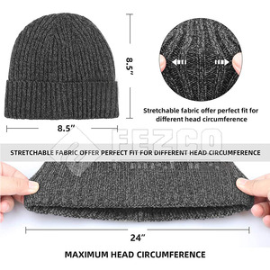 Bonnet d'hiver en jacquard avec logo personnalisé en gros, couverture chaude tricotée pour les couples avec un design unique - Product Image 6