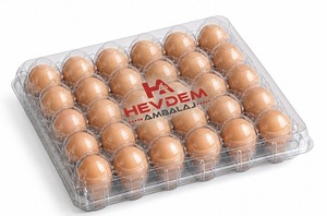Hevdem Ambalaj - Bandeja Transparente para Huevos de PET con 30 Cavidades, Desechable, Impresión Personalizada, Inserto de Embalaje de Diyabakir - Product Image 3