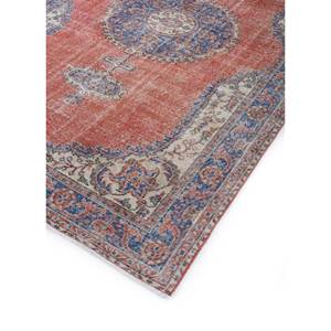 Tapis en laine noué à la main de grande taille, motif médaillon rouge et orange, pour salon, couloir rectangulaire - Pae-2289 - Product Image 2