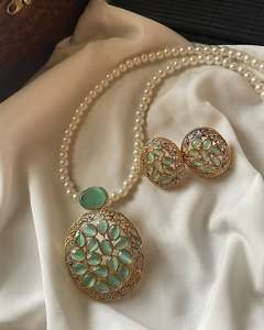 Hot Sale Bridal Necklace Earring Set for Women Bridal <b>Wedding</b> <b>Accessories</b> Wholesale Jewelry - Product Image 5