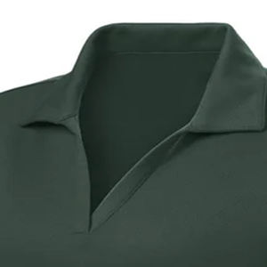 Tissu en coton tricoté 100 % respirant et écologique, 200g/240g, style anglais, manches courtes, pour chemises femme, avec logo personnalisé en relief - Product Image 2