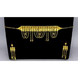 MartaSha High Quality Gold Plated Pure Brass Jewellery Set Traditional UAE Dubai Designer for <b>Weddings</b> and Parties - Product Image 1