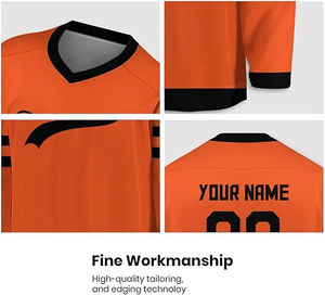 Nueva llegada personalizado último diseño jersey de hockey sobre hielo sublimación bordado multicolor transpirable jersey de hockey en blanco - Product Image 3