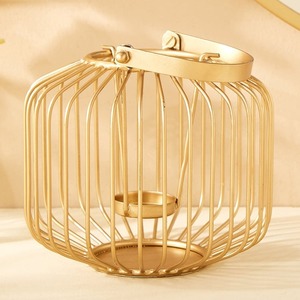 High Quality Glass <b>Candle</b> Jar with Metal Lantern Best Price Home & Hotel Decoration New Design for Christmas Made with Wax - Product Image 1