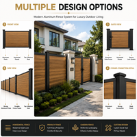 Panneau de clôture WPC durable, résistant à l'humidité, écran d'intimité en bois composite pour jardin, patio, villa, clôture résidentielle