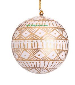 Kashmir Handmade 8 cm Christmas <b>Tree</b> <b>Stand</b> Accessories Unique Paper Mache Ornaments Baubles Nature Inspired Christmas Decor - Product Image 2