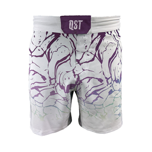 Shorts de MMA en gros QST, extensibles, respirants, séchage rapide, fitness, Muay Thai, BJJ, kimono unisexe, imprimé par transfert thermique, polyester/coton - Product Image 1