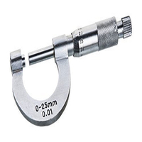 Micrometer (SCREW GAUGE) This Precision Micrometer Is Made of Nickel Plated Brass with a Ratchet Top and an Accurately Machine