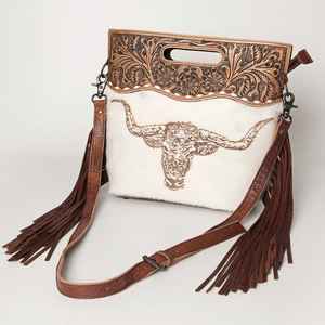 Última Colección Otoño personalizado láser impreso cuero real bohemio ecológico Sling Bag borla flores para mujeres multiuso - Product Image 3