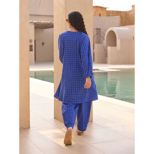 Conjunto de Kurta Nina Cotton en Color Sólido - Product Image 4