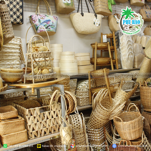 TOP SEARCH Panier en jonc de mer fait à la main au Vietnam, parfait pour une utilisation en intérieur et des solutions d'organisation de la maison élégantes - Product Image 5