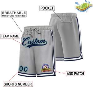 Pantalones cortos de baloncesto deportivos personalizados con ajuste de pierna ancha y tela suave al tacto Ideal para gimnasio y moda de calle - Product Image 2