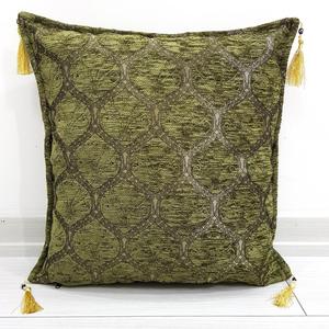 Tavus Kuşu Minder Yeşil 45x45 cm Cojín Decorativo y Cojín - Product Image 1