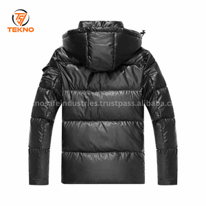 Doudoune d'hiver pour hommes, nouvelle conception, grande taille, couleur unie brillante, veste chaude surdimensionnée décontractée, en nylon, service OEM - Product Image 6