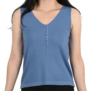 เสื้อกั๊กถักแบบสั้นสำหรับผู้หญิงทันสมัยเสื้อแขนกุดทรงหลวมเสื้อกล้ามแฟชั่นฤดูใบไม้ร่วงฤดูร้อน - Product Image 6