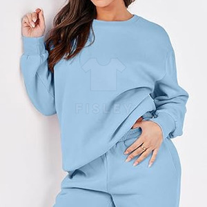 Conjunto de chándal deportivo de dos piezas con estampado de logotipo personalizado para mujer para invierno a un precio - Product Image 5