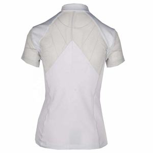 Polo de manga corta para montar a caballo para mujer, camisa de espectáculo de competición, ropa Ecuestre para niñas, venta al por mayor - Product Image 4