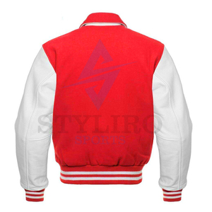 Wholesale Custom Men's High Street Style Varsity <b>Baseball</b> <b>Bomber</b> <b>Jacket</b> Winter Letterman <b>Jacket</b> - Product Image 3