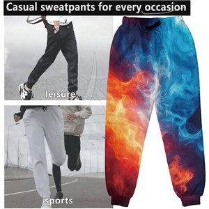 Pantalon décontracté pour homme en gros, automne-hiver, coupe droite, sublimation, qualité lavée premium, confortable, professionnel, 100% - Product Image 2