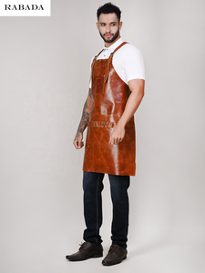 Wholesale Custom Heavy Duty Industrial Shop <b>Apron</b> Durable Washed Soft Leather Welding Jacket Protective <b>Apron</b> - Product Image 6