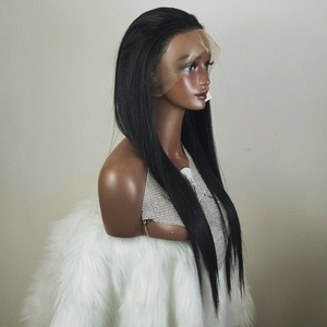 26 INCH 360 PERRUQUES PLEINE DENTELLE CHEVEUX HUMAINS NOIR FEMME | BONE STRAIGHT | CHEVEUX GUGU - Product Image 2