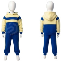 Conjunto Deportivo Informal de Dos Piezas para Niños, Sudadera con Capucha y Pantalones Deportivos con Estampado Ecológico y Lavado Ácido, Color Granate y Negro, 100% Algodón, Cálido