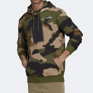 Jersey de mezcla de algodón básico para hombre, Sudadera con capucha, bolsillo de canguro transpirable, ropa informal para invierno, Color sólido, teñido liso - Product Image 5