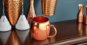 <b>Set</b> of 4 Pure Solid 16 oz Copper <b>Mugs</b> Moscow Mule Beer Glasses with Smooth Finish No Lining Solid Copper - Product Image 5