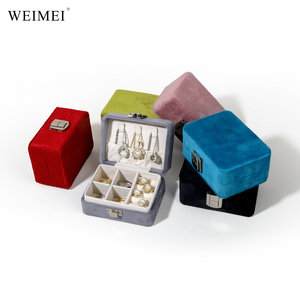 WEIMEI Bijoux Organisateur Velours Emballage Velours Coffrets Cadeaux Bijoux Bague Cadeau Boîte Emballage Bijoux Boîte De Rangement - Product Image 3