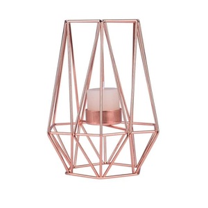 Hot Selling Unique Geometric Design Metal Candle Holder for Home Decor and Christmas Elegant Christmas Candle Stand - Product Image 6