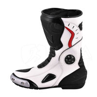 Los zapatos de moto personalizados más vendidos, botas de moto OEM antideslizantes impermeables de cuero genuino para hombre, MUESTRA GRATIS