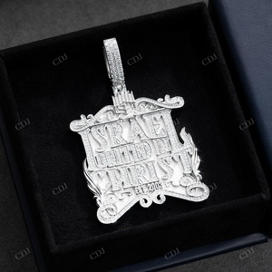 Iuic ทันสมัยจี้เงินสไตล์ฮิปฮอปตามสั่งจี้เงิน VVS Moissanite สุดหรูพร้อมจี้เพชรชุบทองทั้งตัว - Product Image 3