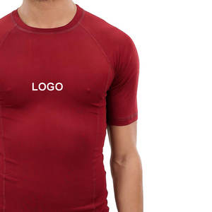 เสื้อยืดออกกำลังกายแบบมีสไตล์สำหรับผู้ชายเสื้อยืดรัดรูปแห้งเร็วออกแบบโลโก้ได้ตามต้องการสำหรับใส่ออกกำลังกายแขนสั้น - Product Image 4