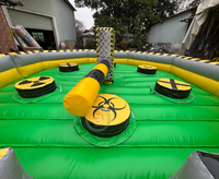 Machine de combat de taureaux gonflable en PVC de 0,55 mm, grande plateforme tournante pour sports ludiques